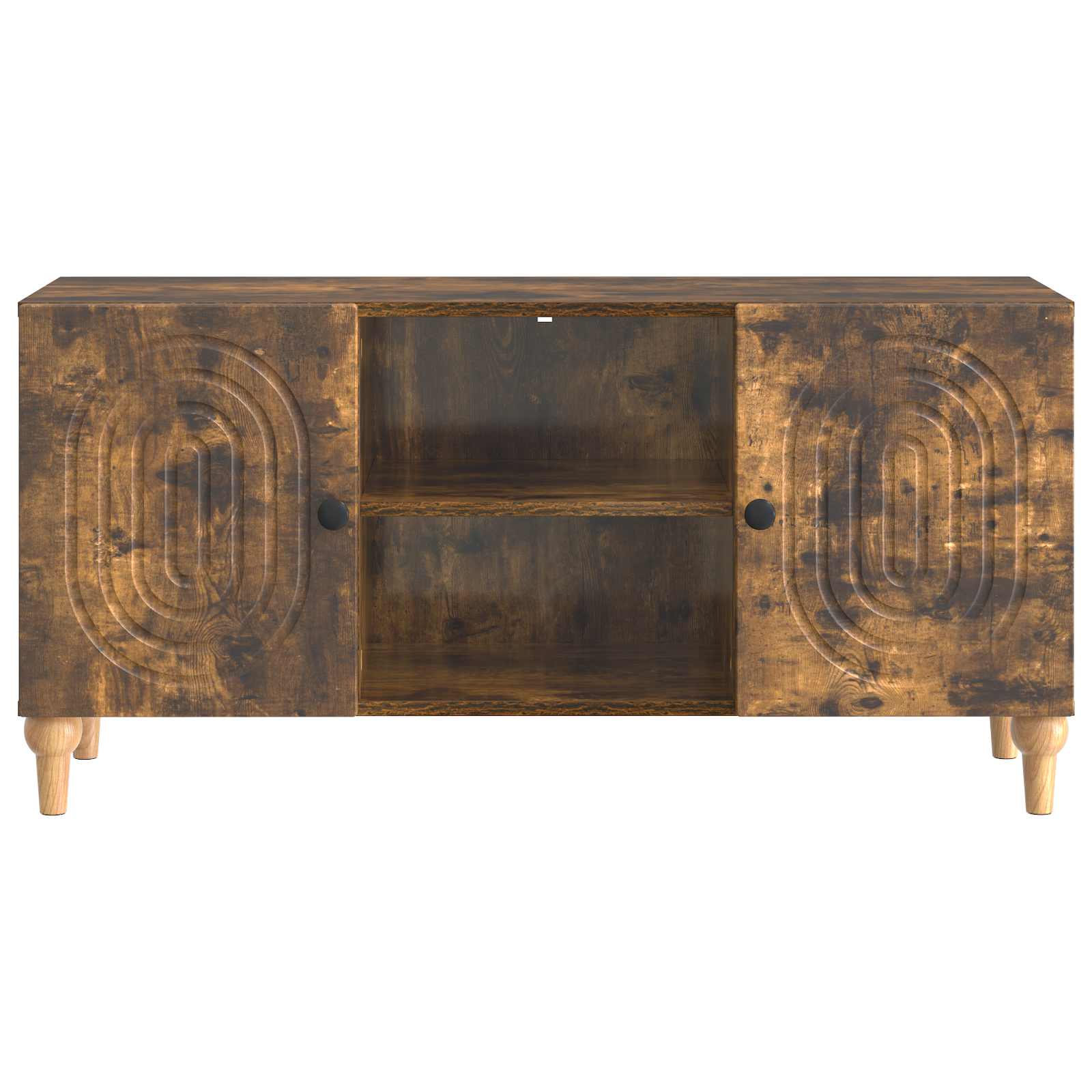 Mobile TV Rovere Fumo 102 x 34,5 x 50 cm Legno ingegnerizzato | homemem39