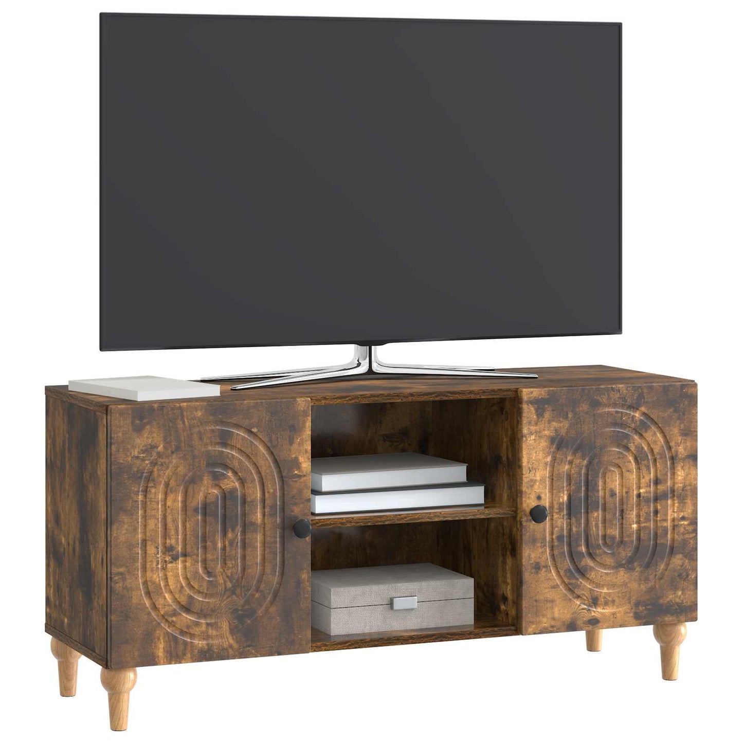 Mobile TV Rovere Fumo 102 x 34,5 x 50 cm Legno ingegnerizzato