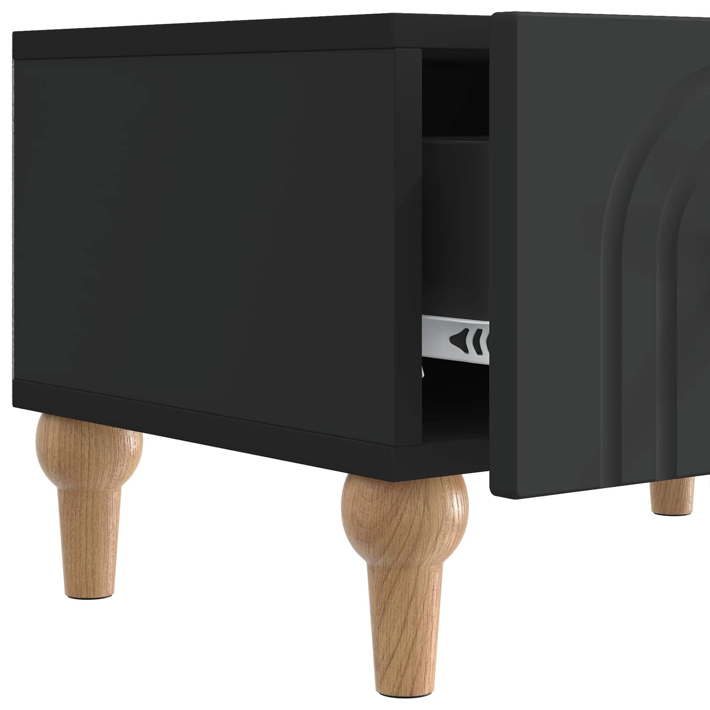 Mobile TV Nero 147 x 34,5 x 30 cm Legno ingegnerizzato | homemem39