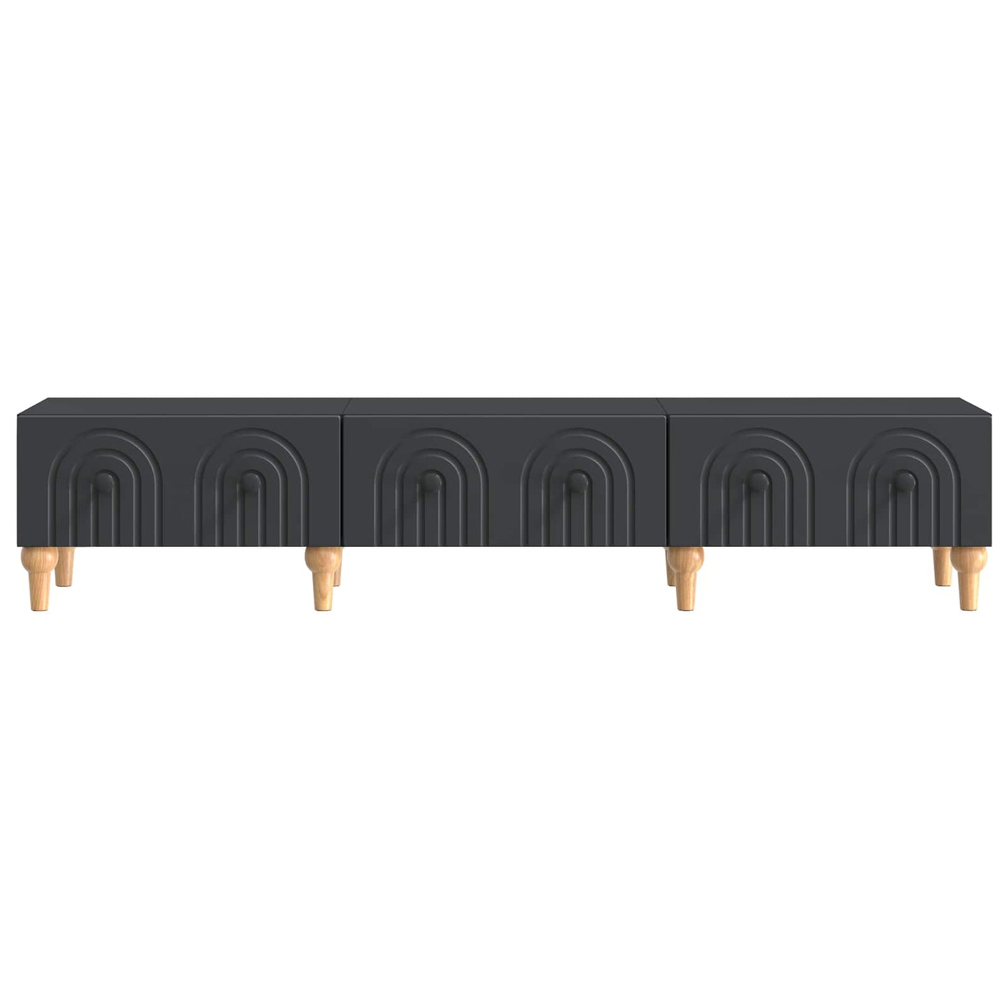 Mobile TV Nero 147 x 34,5 x 30 cm Legno ingegnerizzato | homemem39