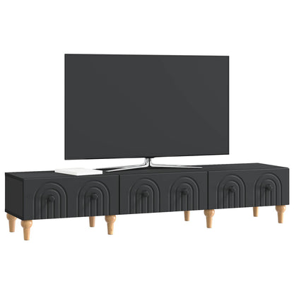 Mobile TV Nero 147 x 34,5 x 30 cm Legno ingegnerizzato | homemem39