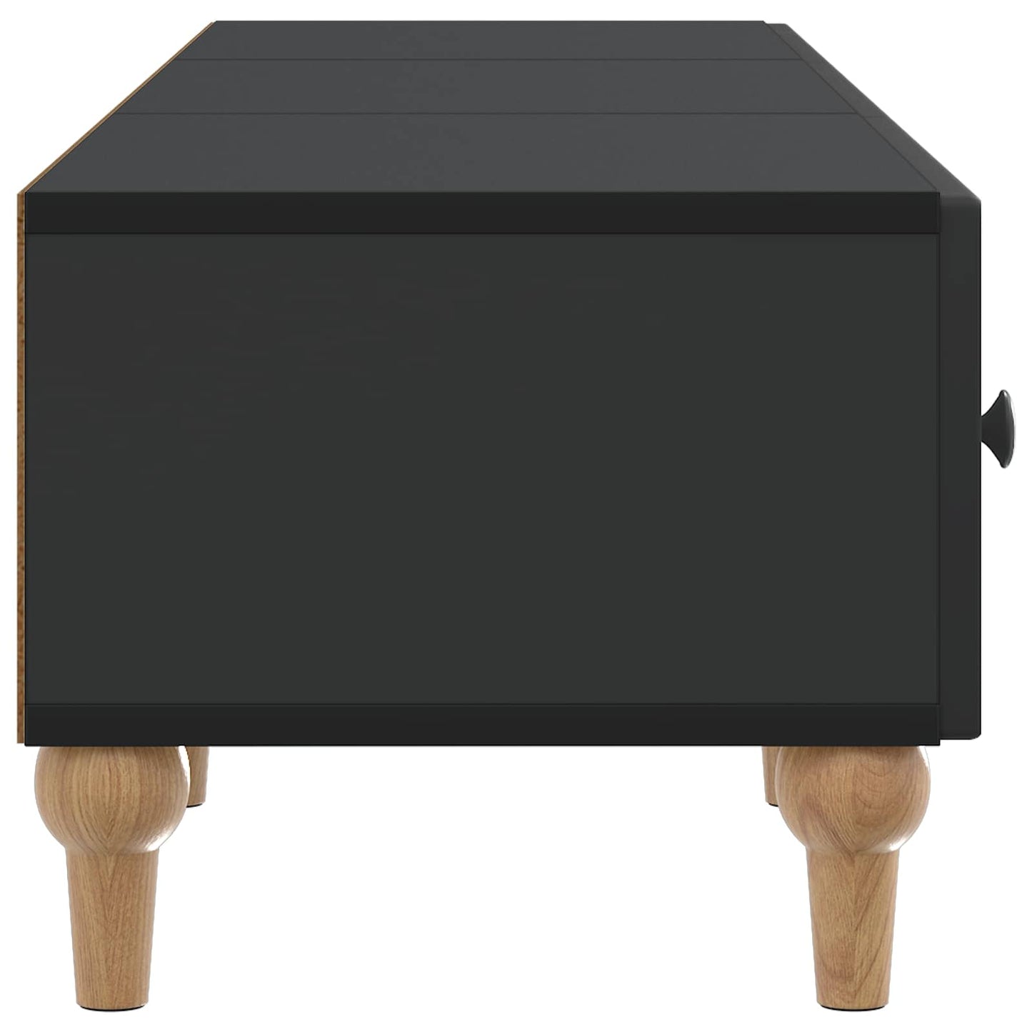 Mobile TV Nero 147 x 34,5 x 30 cm Legno ingegnerizzato
