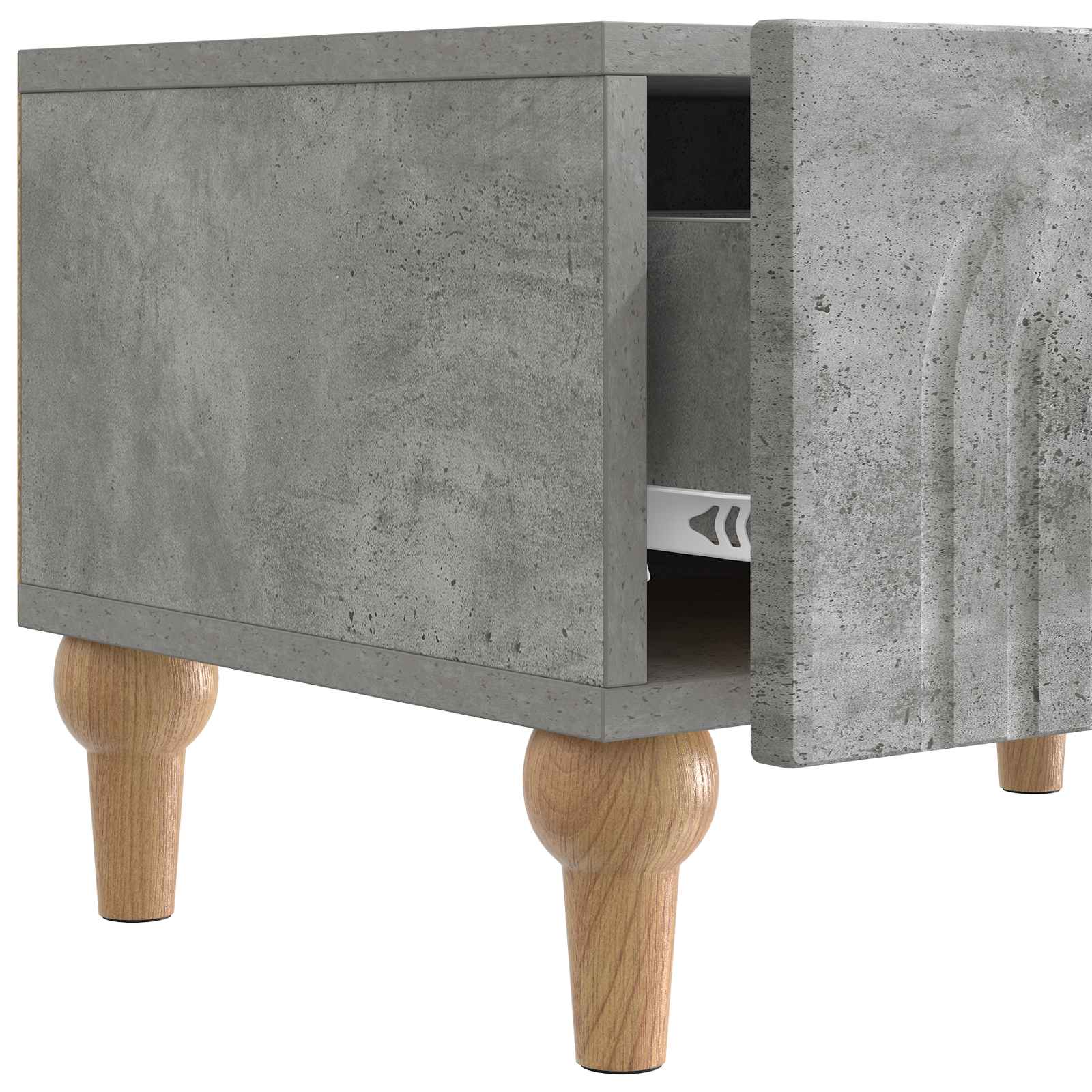 Mobile TV con cassetto Grigio Cemento 147 x 34,5 x 30 cm | homemem39