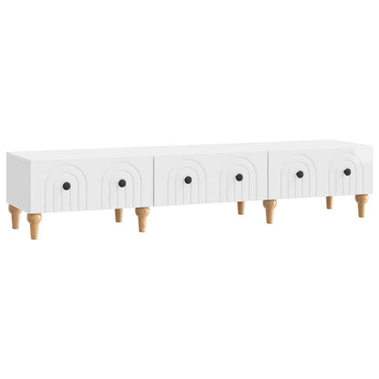 Mobile TV Bianco Lucido 147 x 34,5 x 30 cm Legno ingegnerizzato | homemem39