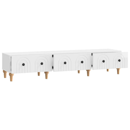 Mobile TV Bianco Lucido 147 x 34,5 x 30 cm Legno ingegnerizzato | homemem39