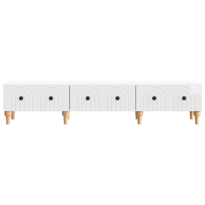 Mobile TV Bianco Lucido 147 x 34,5 x 30 cm Legno ingegnerizzato | homemem39