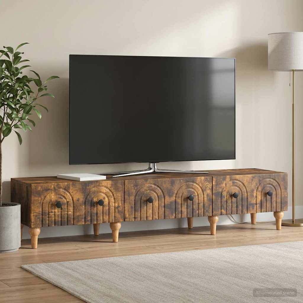 Mobile TV Rovere Fumo 147 x 34,5 x 30 cm Legno ingegnerizzato