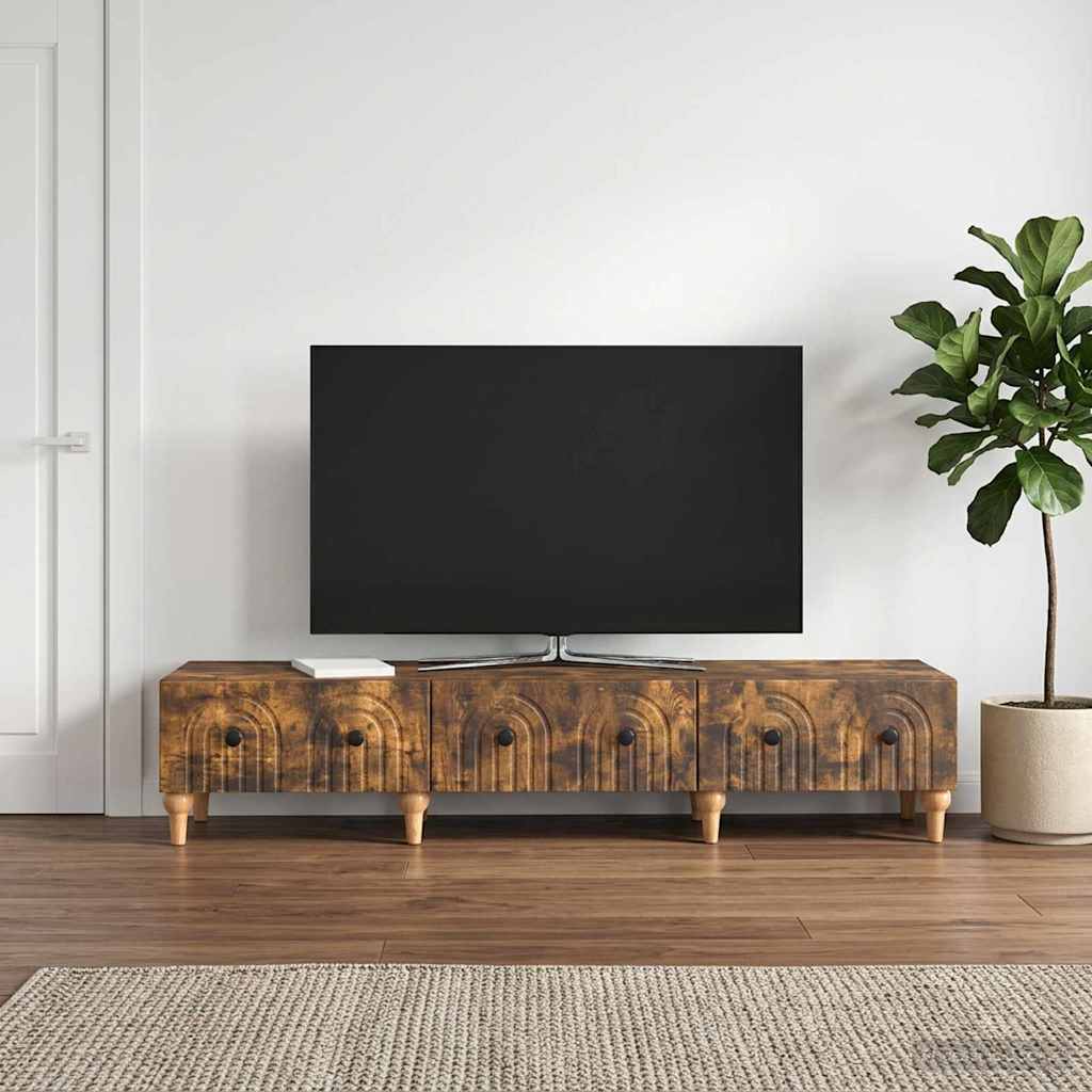 Mobile TV Rovere Fumo 147 x 34,5 x 30 cm Legno ingegnerizzato