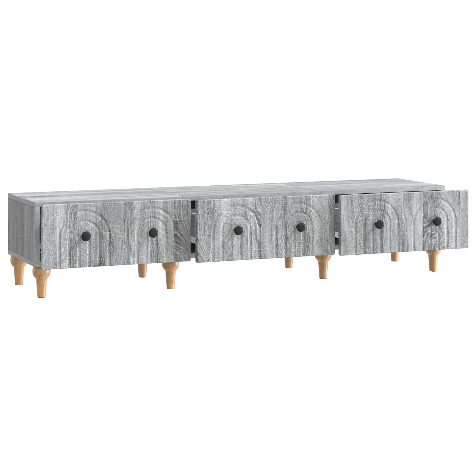 Mobile TV Grigio Sonoma 147 x 34,5 x 30 cm Legno ingegnerizzato | homemem39