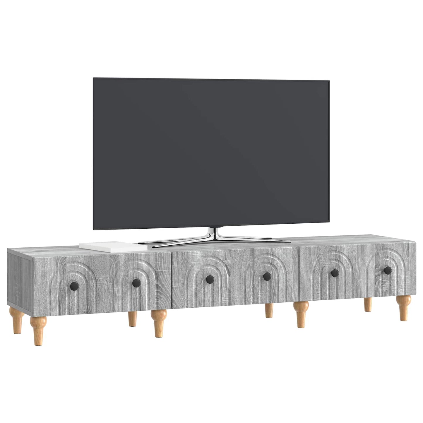 Mobile TV Grigio Sonoma 147 x 34,5 x 30 cm Legno ingegnerizzato | homemem39