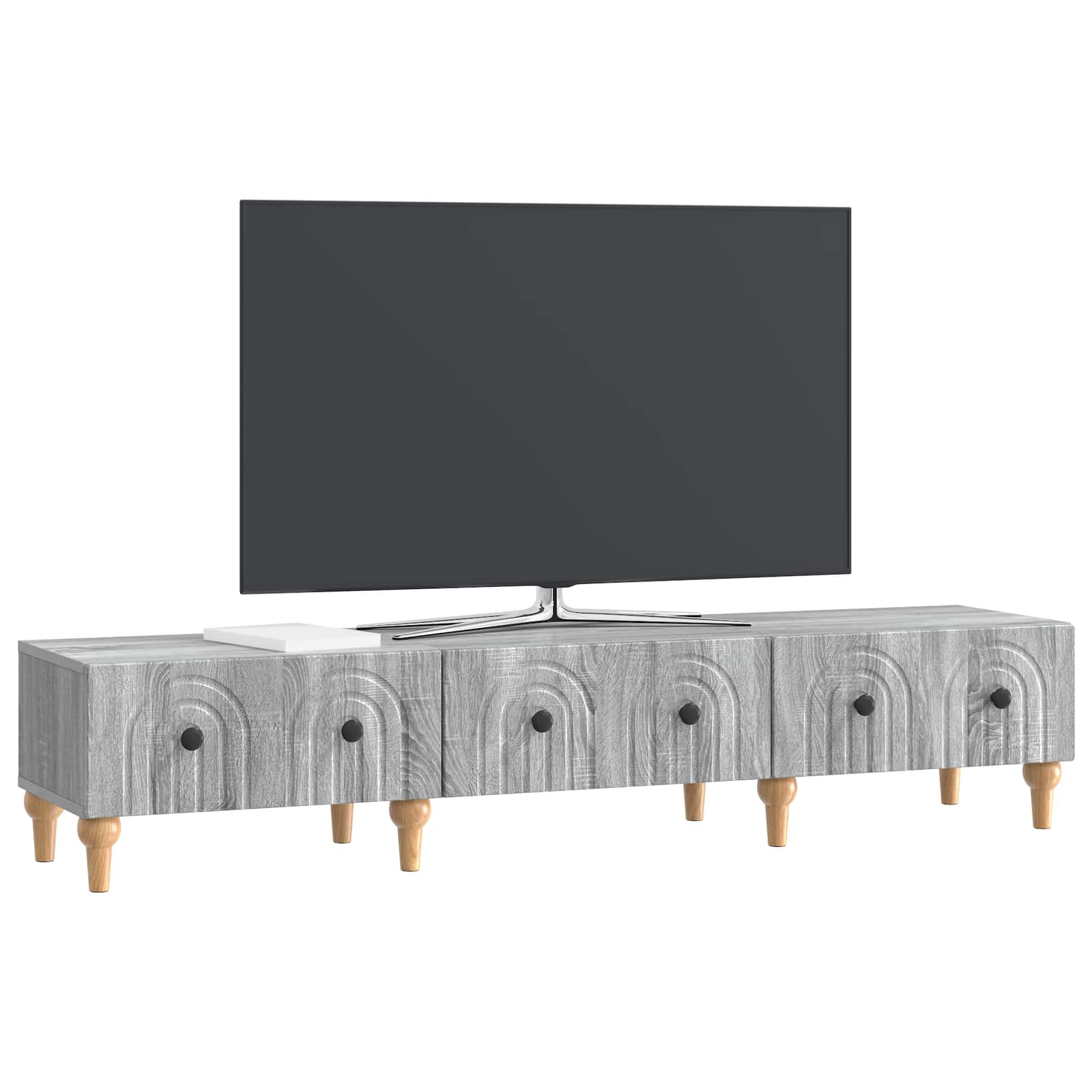 Mobile TV Grigio Sonoma 147 x 34,5 x 30 cm Legno ingegnerizzato | homemem39