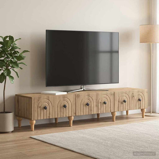 Mobile TV con cassetto Rovere Artigianale 147 x 34,5 x 30 cm