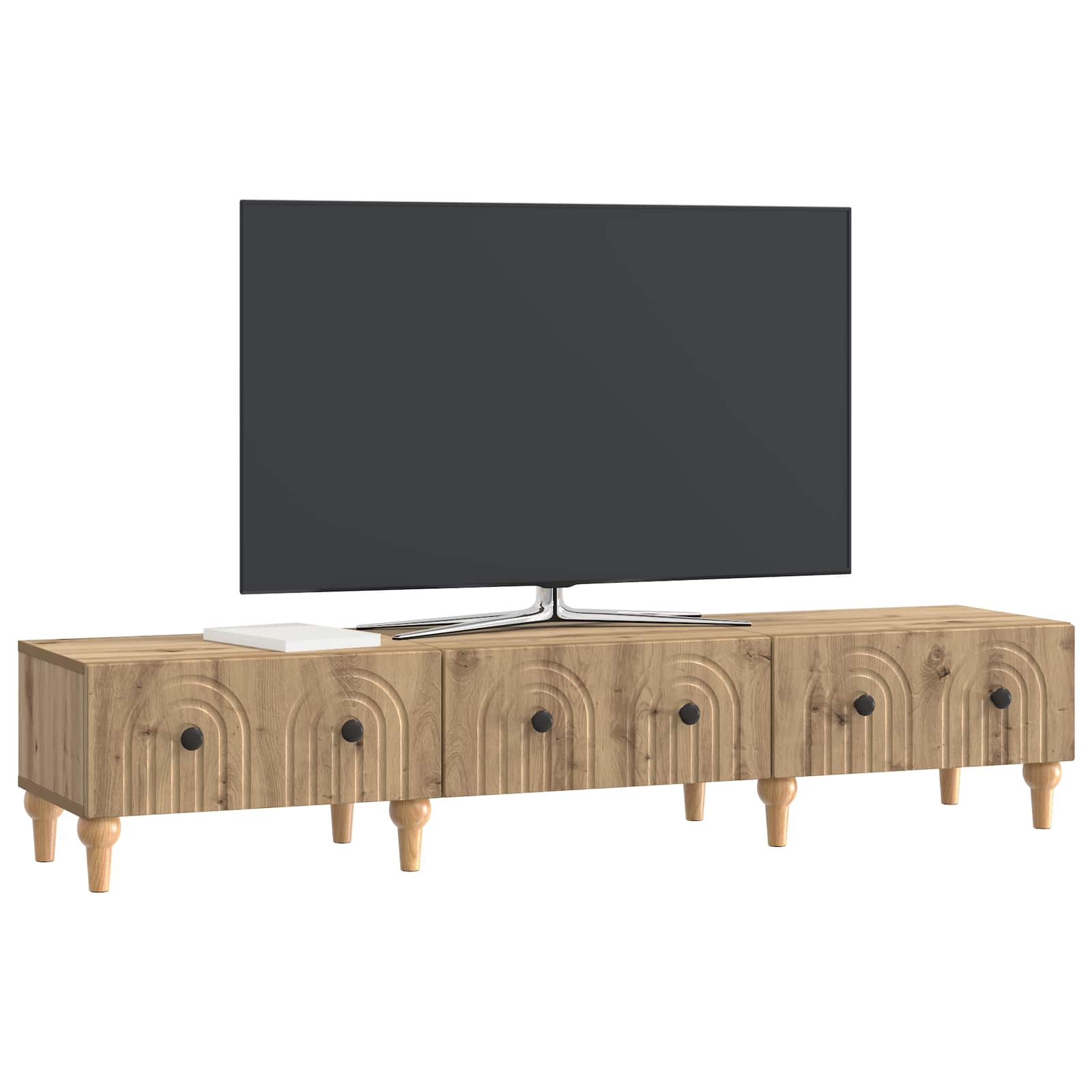 Mobile TV con cassetto Rovere Artigianale 147 x 34,5 x 30 cm | homemem39