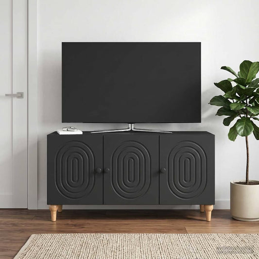 Mobile TV Nero 99 x 34,5 x 50 cm Legno ingegnerizzato