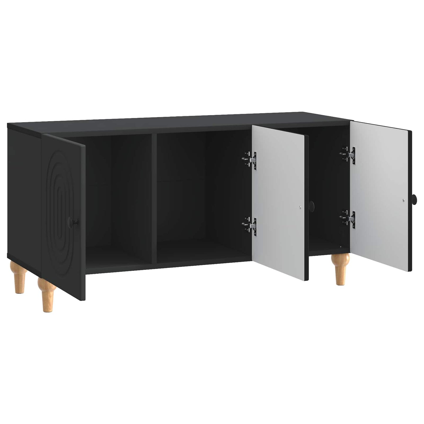 Mobile TV Nero 99 x 34,5 x 50 cm Legno ingegnerizzato | homemem39