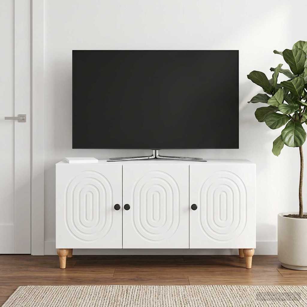Mobile TV Bianco Lucido 99 x 34,5 x 50 cm Legno ingegnerizzato
