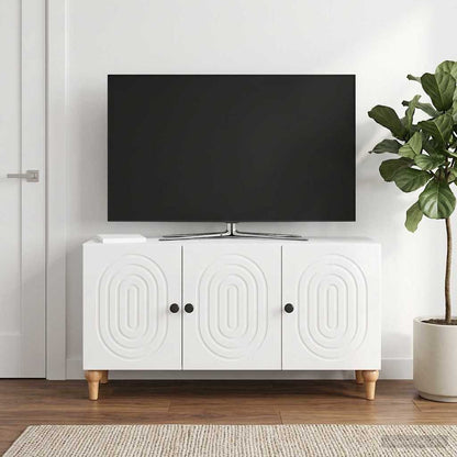 Mobile TV Bianco Lucido 99 x 34,5 x 50 cm Legno ingegnerizzato