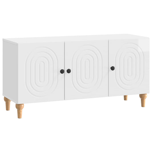 Mobile TV Bianco Lucido 99 x 34,5 x 50 cm Legno ingegnerizzato | homemem39