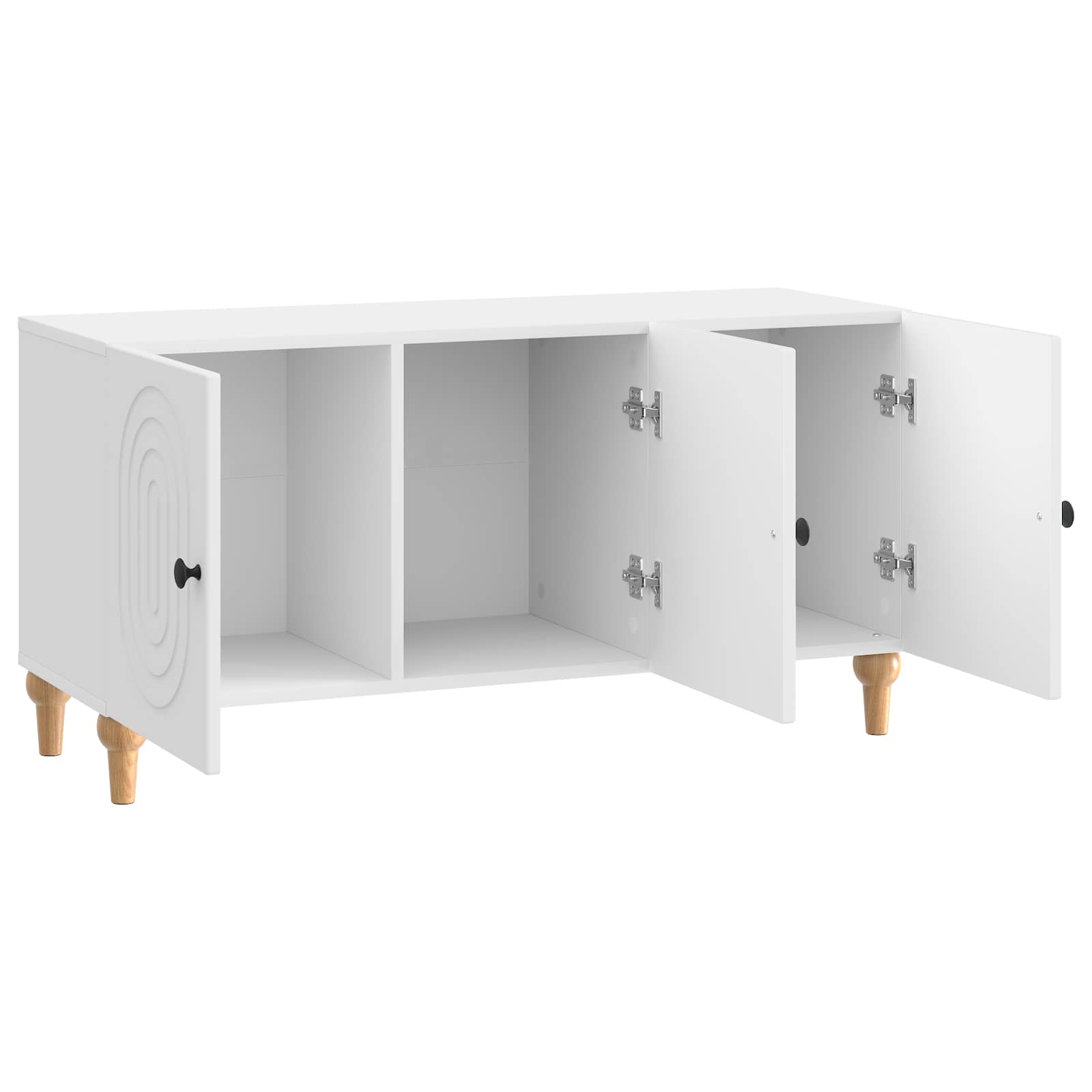 Mobile TV Bianco Lucido 99 x 34,5 x 50 cm Legno ingegnerizzato | homemem39
