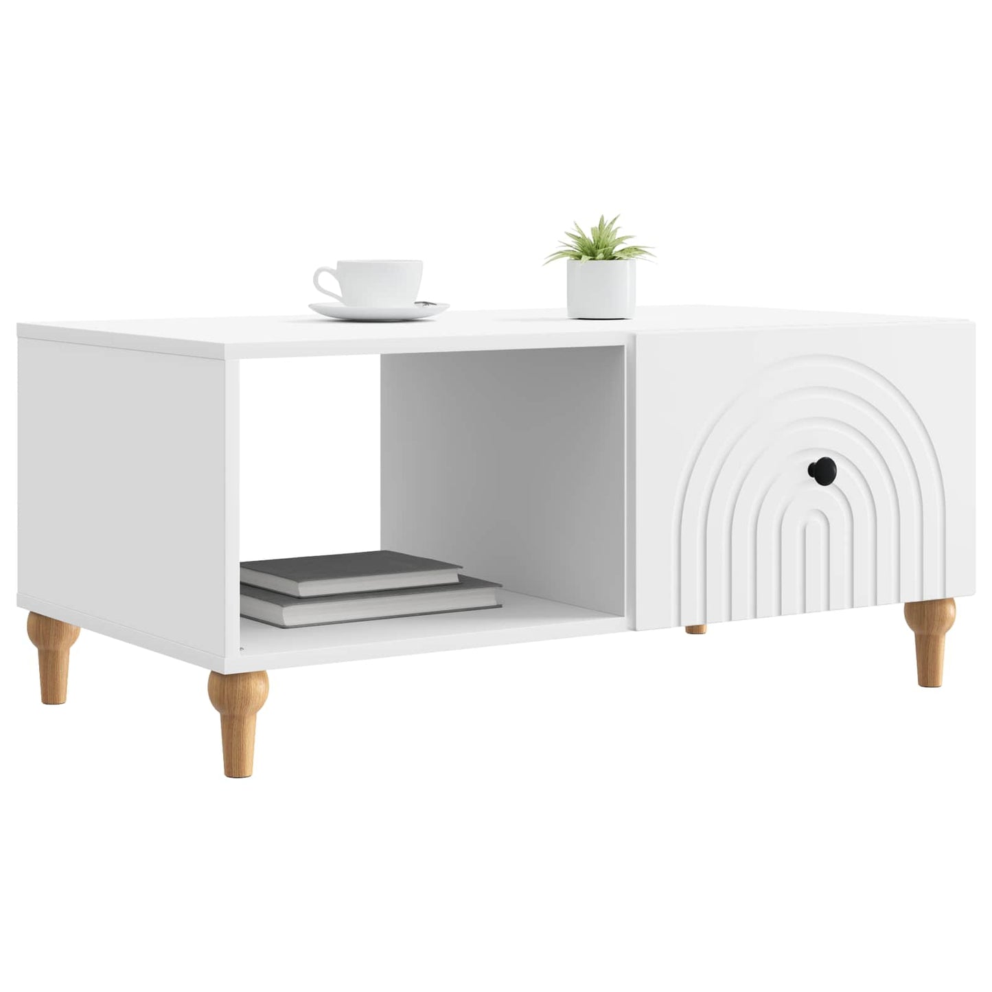 Tavolino da salotto Bianco 90 x 50 x 40 cm Legno ingegnerizzato | homemem39