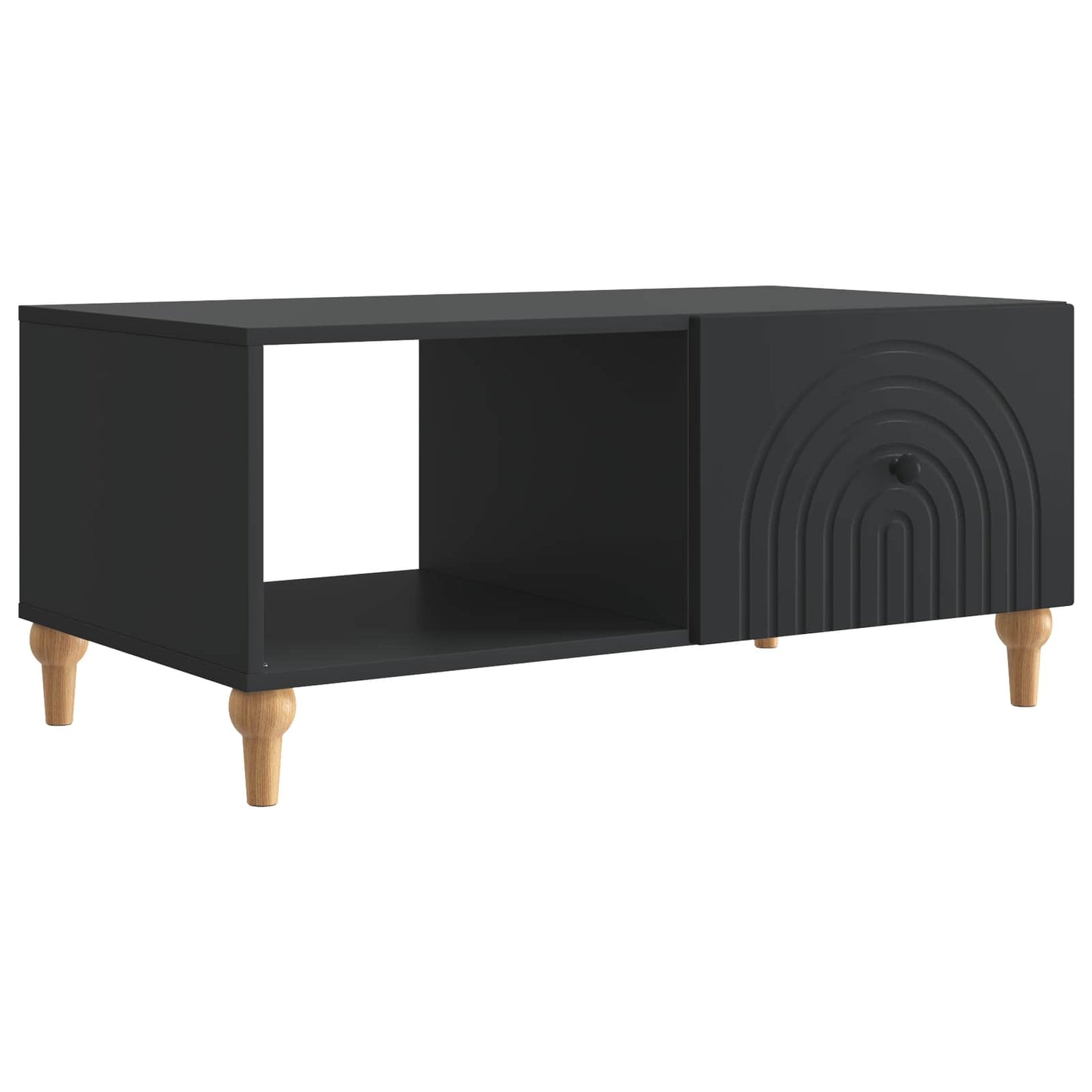 Tavolino da salotto Nero 90 x 50 x 40 cm Legno ingegnerizzato