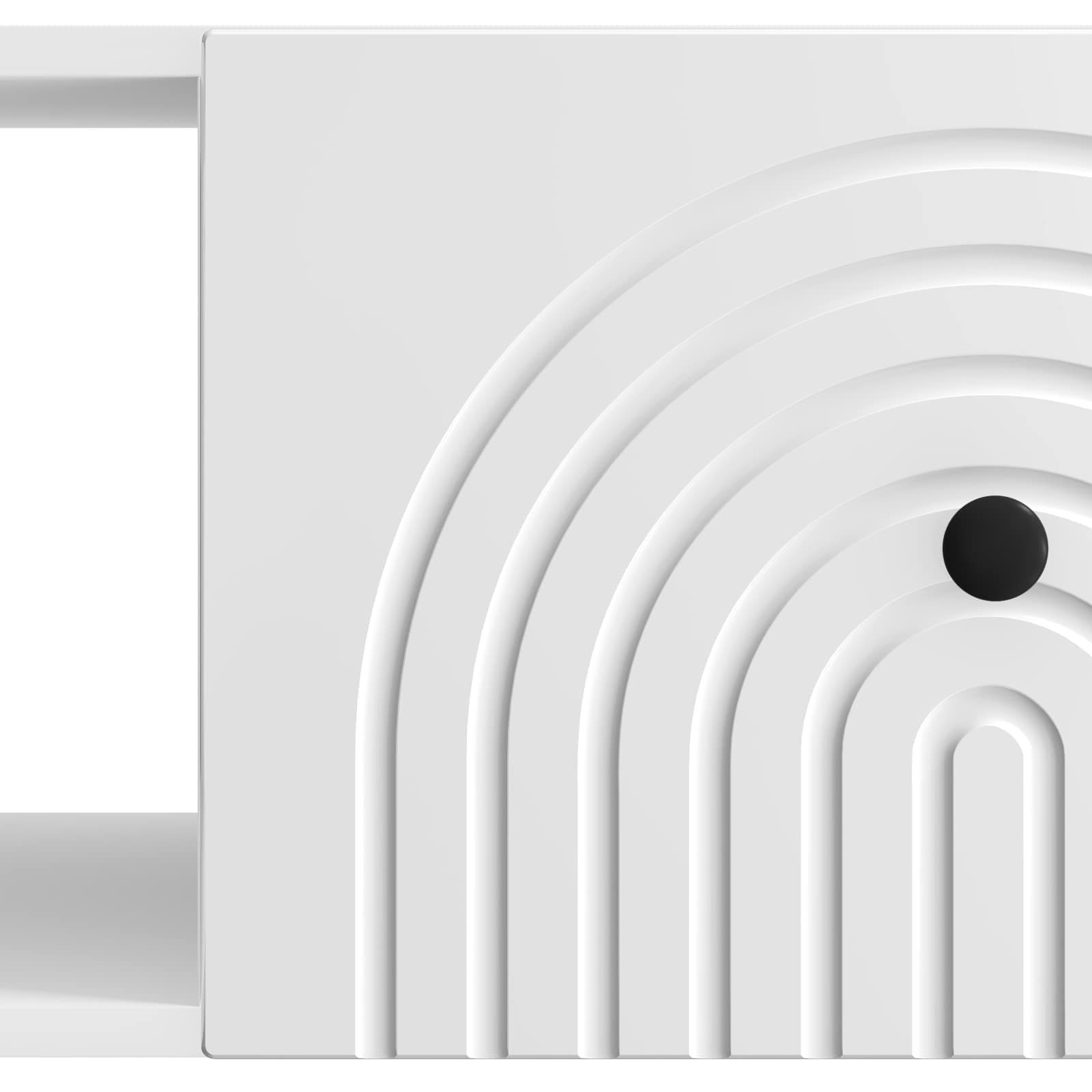 Tavolino da salotto Bianco Lucido 90 x 50 x 40 cm | homemem39