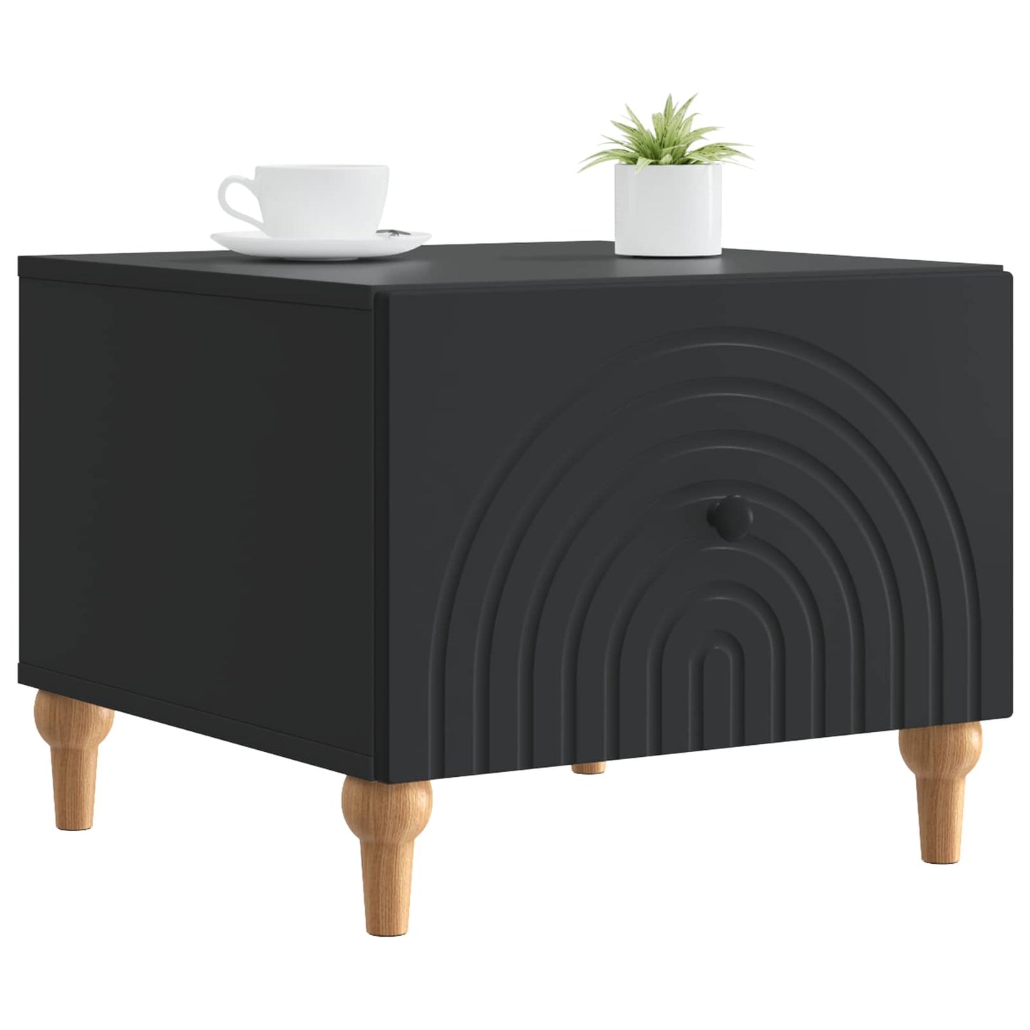Tavolino da salotto Nero 49 x 50 x 40 cm Legno ingegnerizzato | homemem39