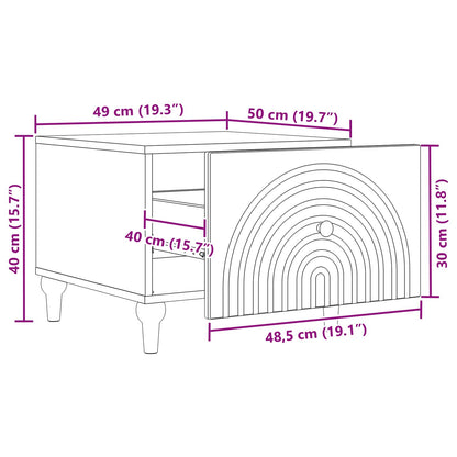 Tavolino da salotto con cassetto Rovere Sonoma 49 x 50 x 40 cm | homemem39