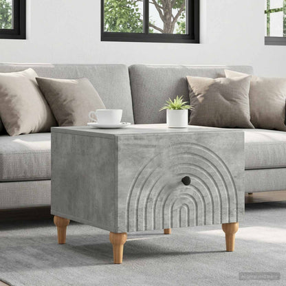 Tavolino da salotto con cassetto Grigio Cemento 49 x 50 x 40 cm