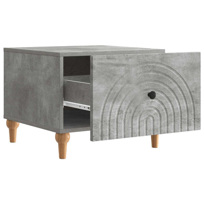 Tavolino da salotto con cassetto Grigio Cemento 49 x 50 x 40 cm | homemem39