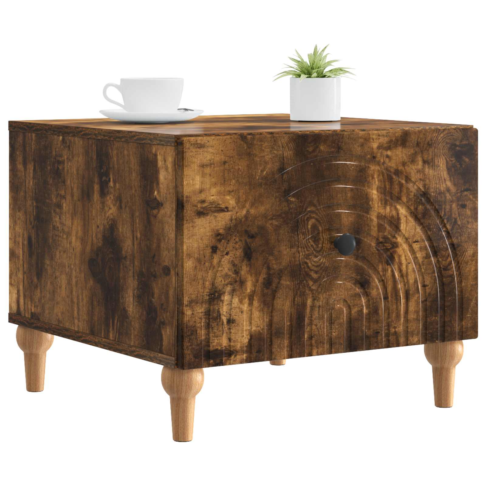 Tavolino da salotto con cassetto Rovere Fumo 49 x 50 x 40 cm | homemem39
