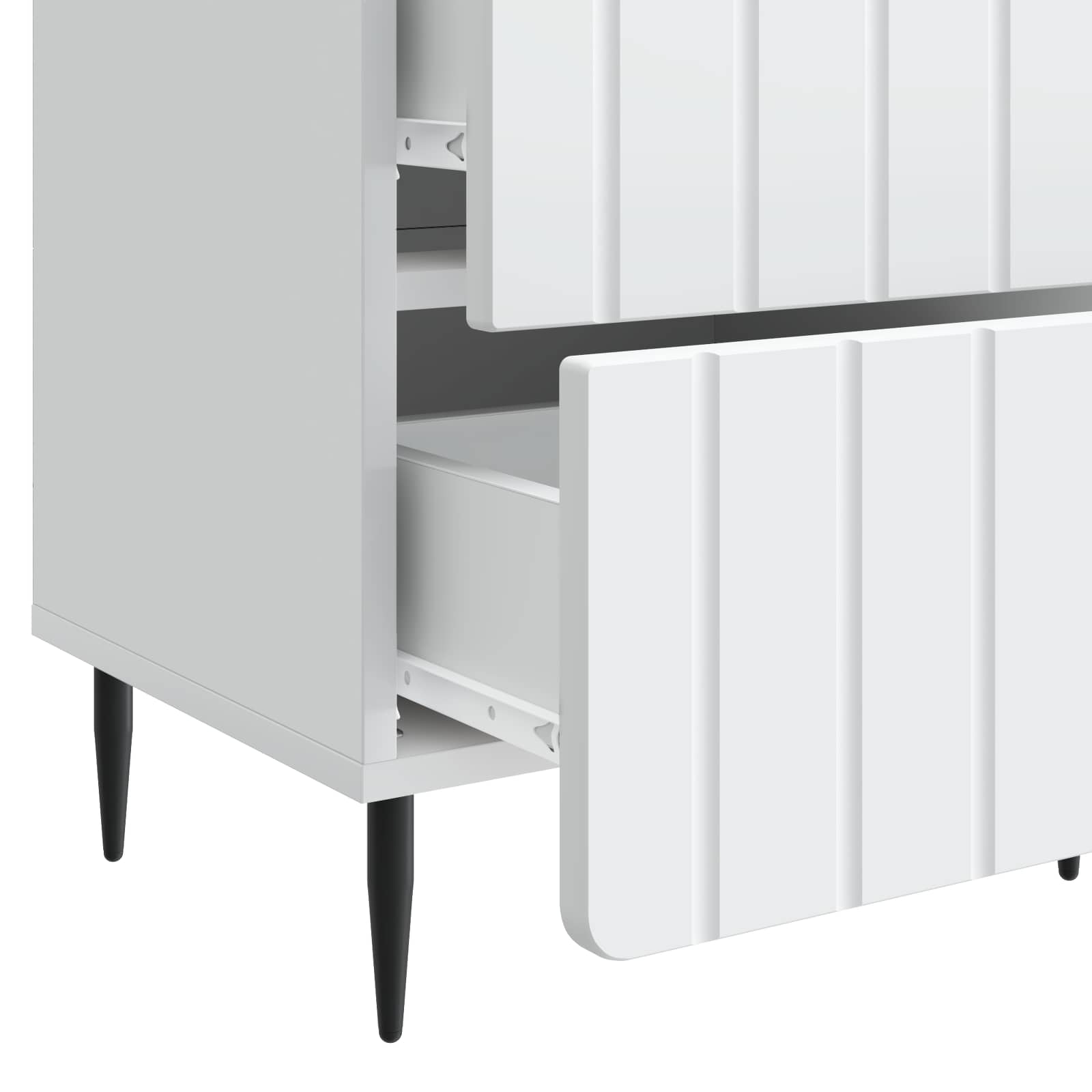 Armadio da Notte con cassetto 2 pcs Bianco 43 x 34,5 x 49,5 cm | homemem39