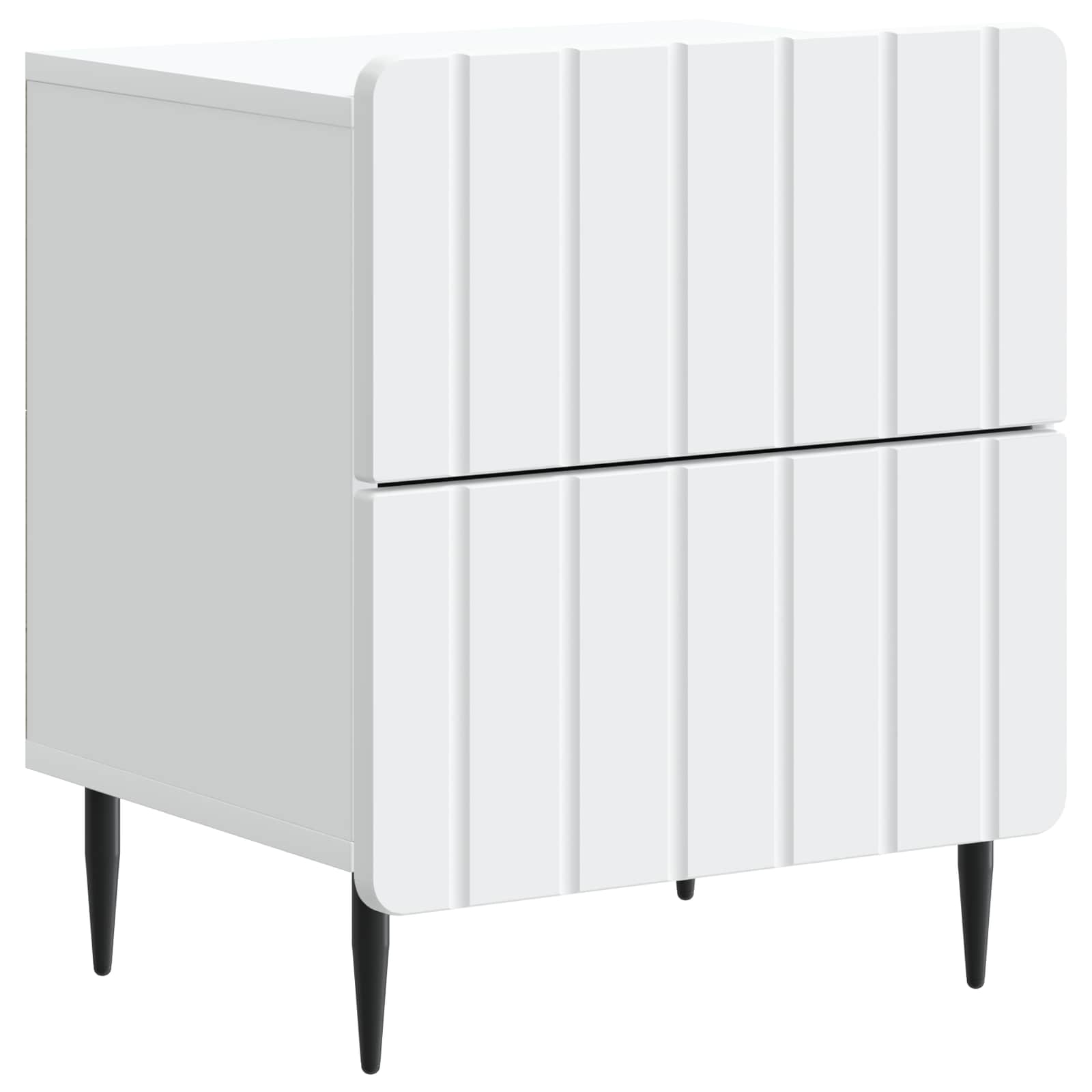 Armadio da Notte con cassetto 2 pcs Bianco 43 x 34,5 x 49,5 cm | homemem39