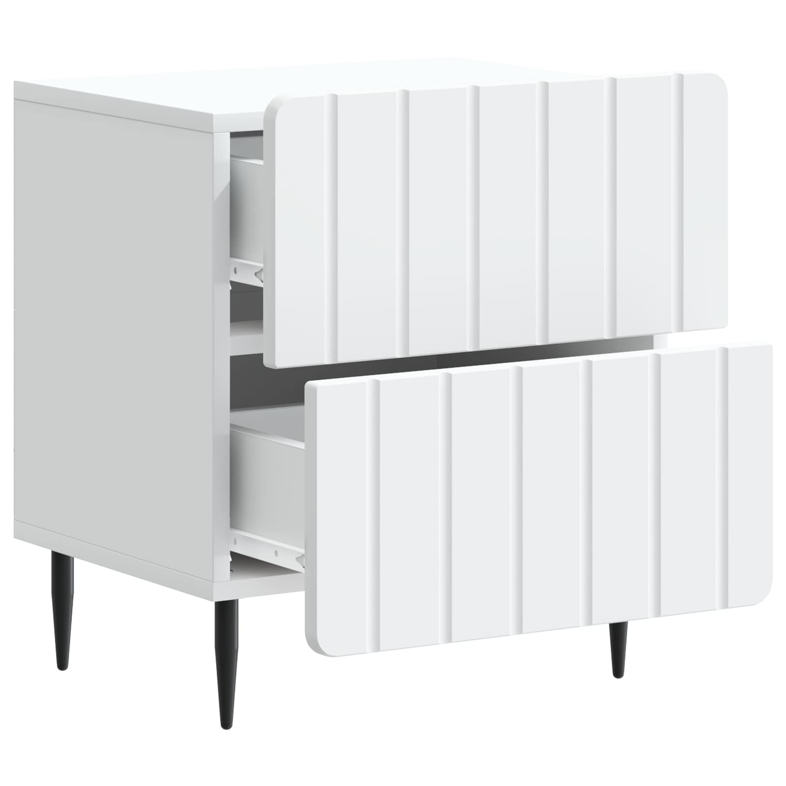 Armadio da Notte con cassetto 2 pcs Bianco 43 x 34,5 x 49,5 cm | homemem39