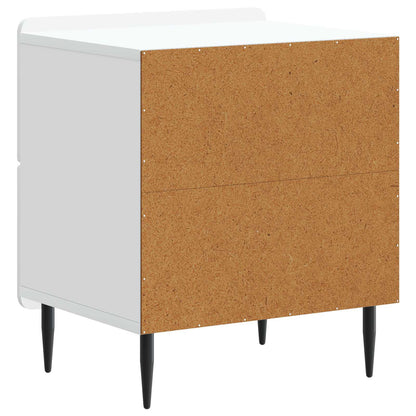 Armadio da Notte con cassetto 2 pcs Bianco 43 x 34,5 x 49,5 cm