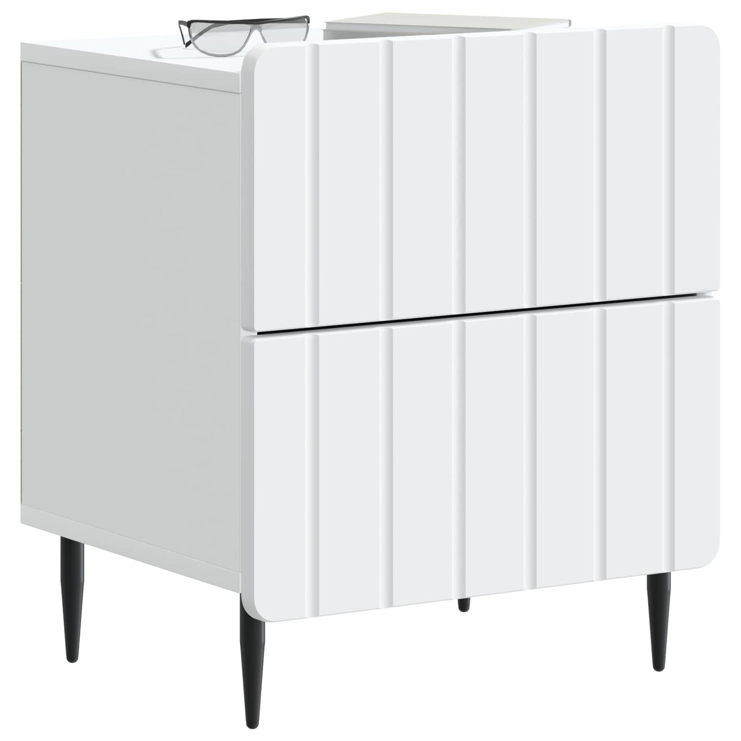 Armadio da Notte con cassetto 2 pcs Bianco 43 x 34,5 x 49,5 cm | homemem39