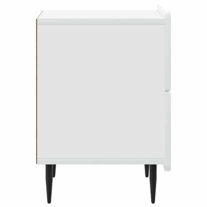 Armadio da Notte con cassetto 2 pcs Bianco 43 x 34,5 x 49,5 cm | homemem39