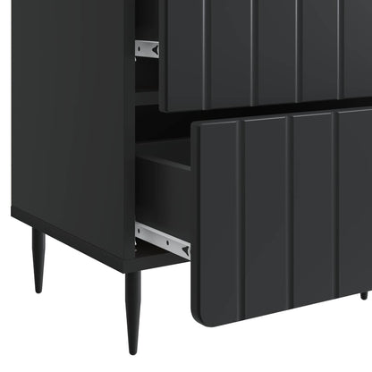 Armadio da Notte Nero 43 x 34,5 x 49,5 cm Legno ingegnerizzato | homemem39