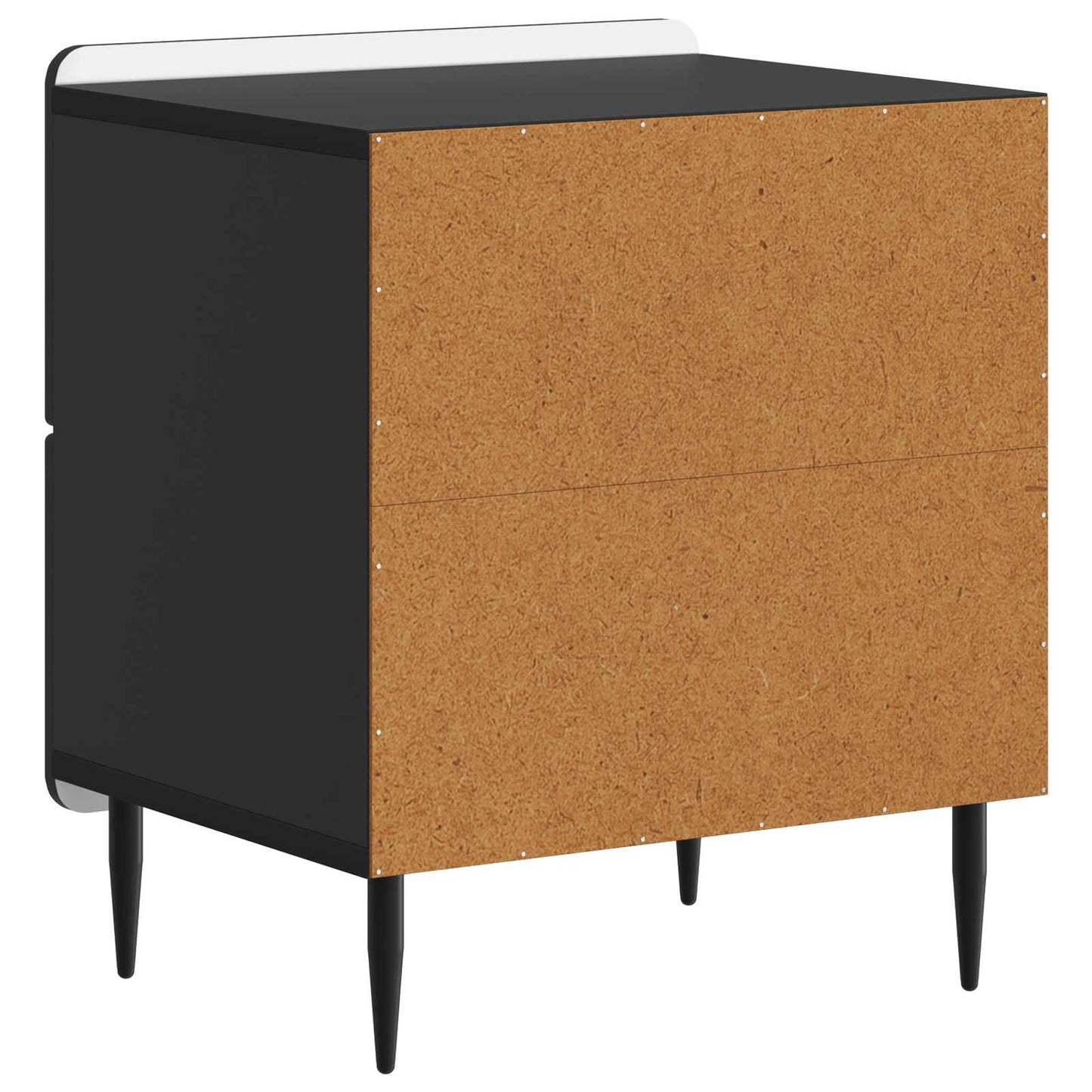 Armadio da Notte Nero 43 x 34,5 x 49,5 cm Legno ingegnerizzato
