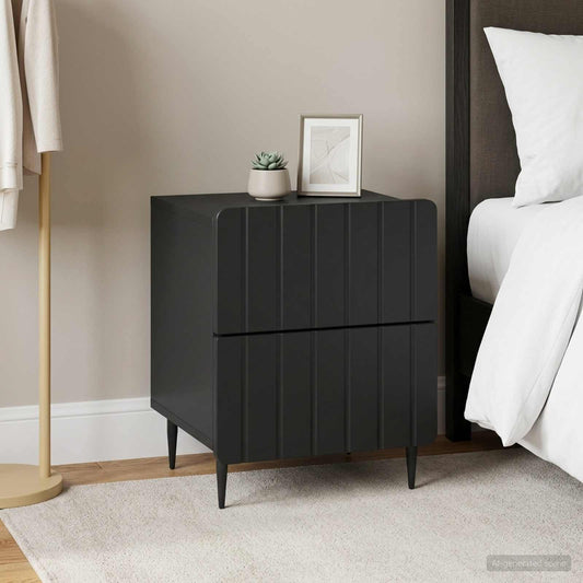 Armadio da Notte 2 pz Nero 43 x 34,5 x 49,5 cm