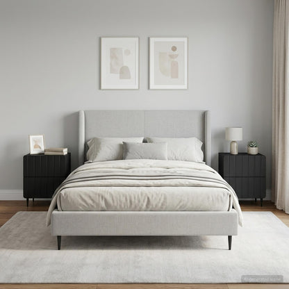 Armadio da Notte con cassetto 2 pcs Nero 43 x 34,5 x 49,5 cm