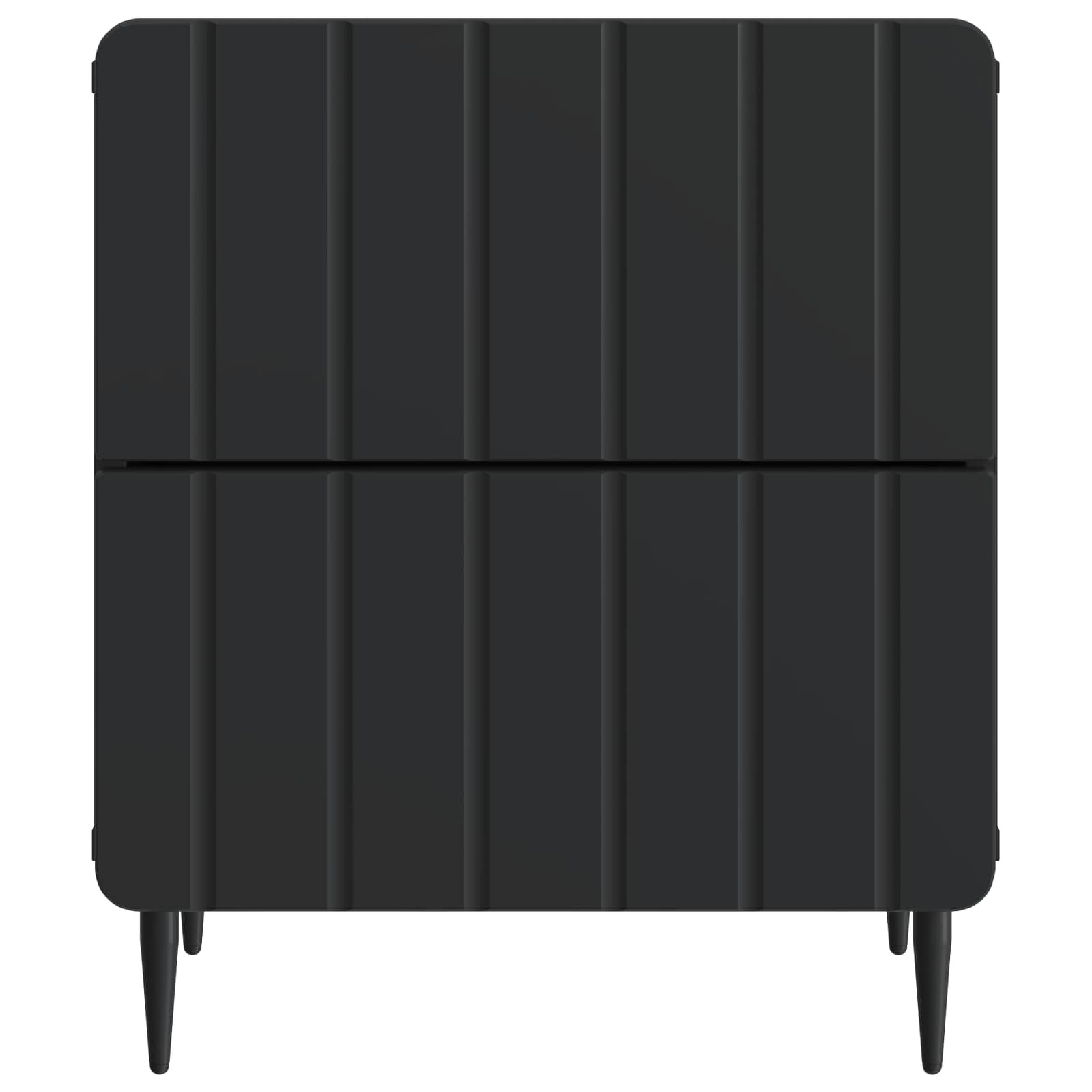 Armadio da Notte con cassetto 2 pcs Nero 43 x 34,5 x 49,5 cm | homemem39