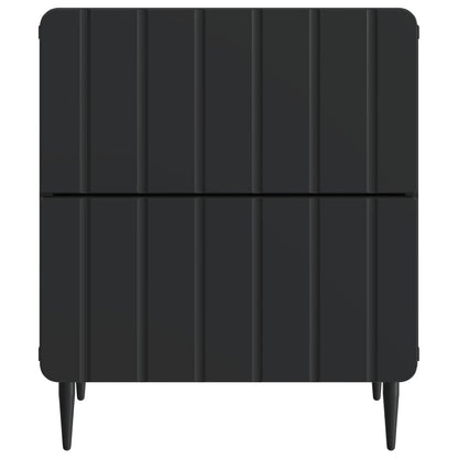 Armadio da Notte con cassetto 2 pcs Nero 43 x 34,5 x 49,5 cm | homemem39