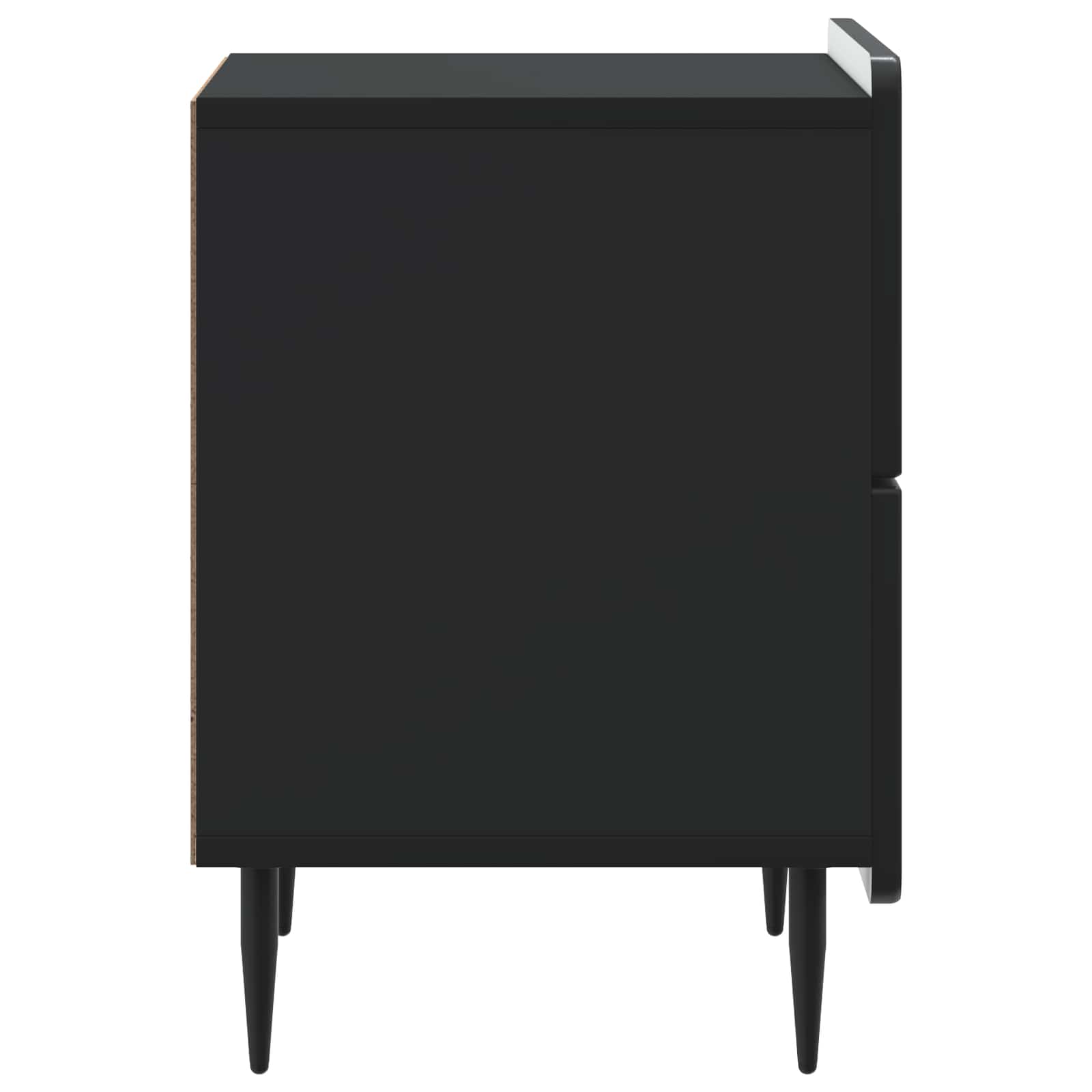 Armadio da Notte con cassetto 2 pcs Nero 43 x 34,5 x 49,5 cm | homemem39
