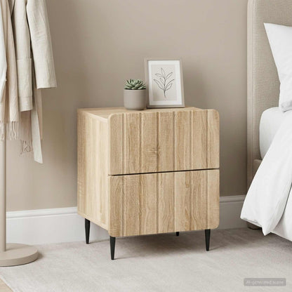 Armadio da Notte 2 pcs Rovere Sonoma 43 x 34,5 x 49,5 cm