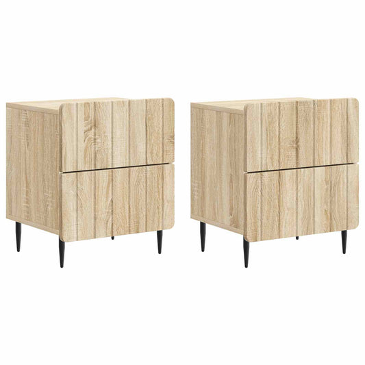 Armadio da Notte 2 pcs Rovere Sonoma 43 x 34,5 x 49,5 cm