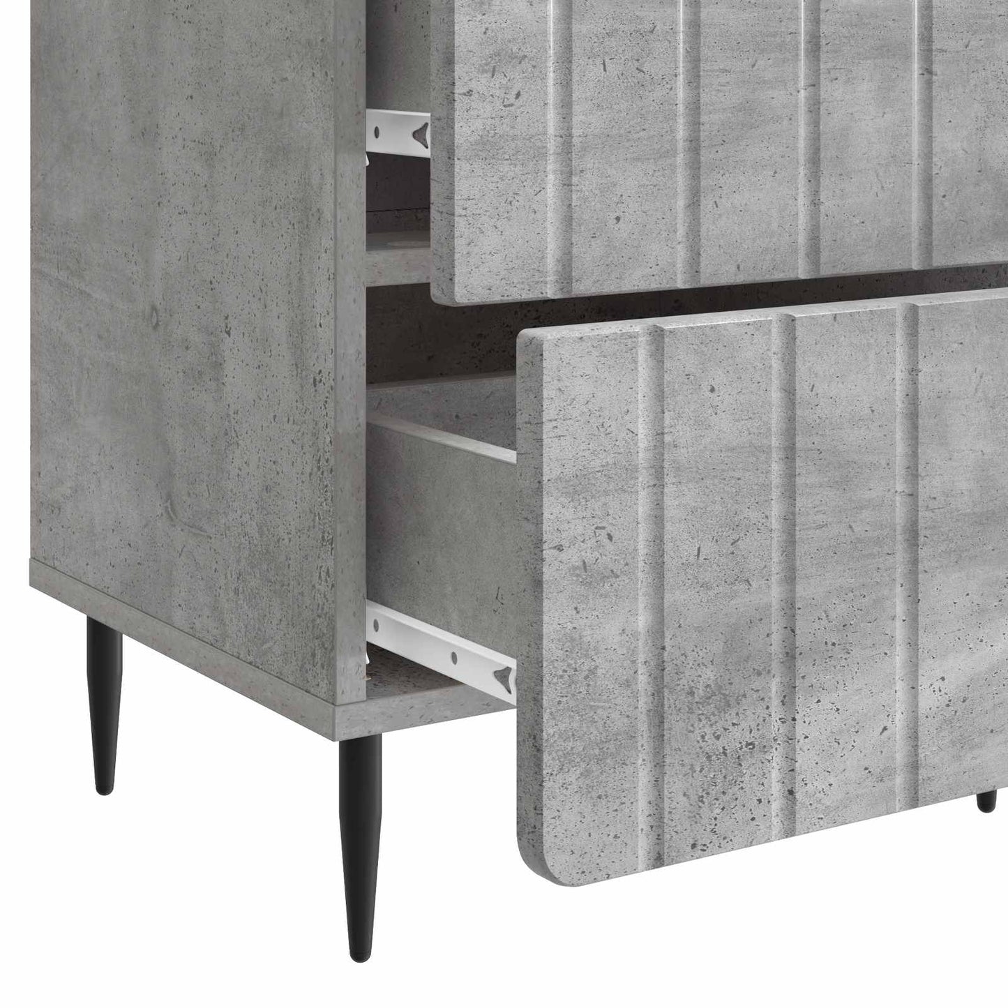 Armadio da Notte Grigio Cemento 43 x 34,5 x 49,5 cm | homemem39
