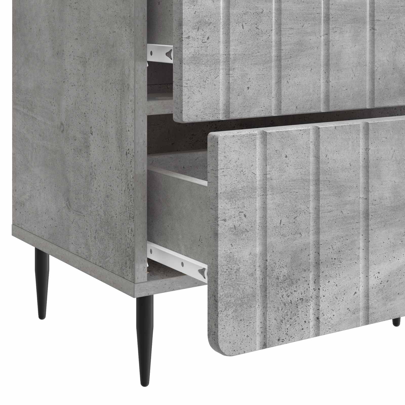 Armadio da Notte Grigio Cemento 43 x 34,5 x 49,5 cm | homemem39