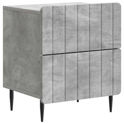 Armadio da Notte Grigio Cemento 43 x 34,5 x 49,5 cm | homemem39
