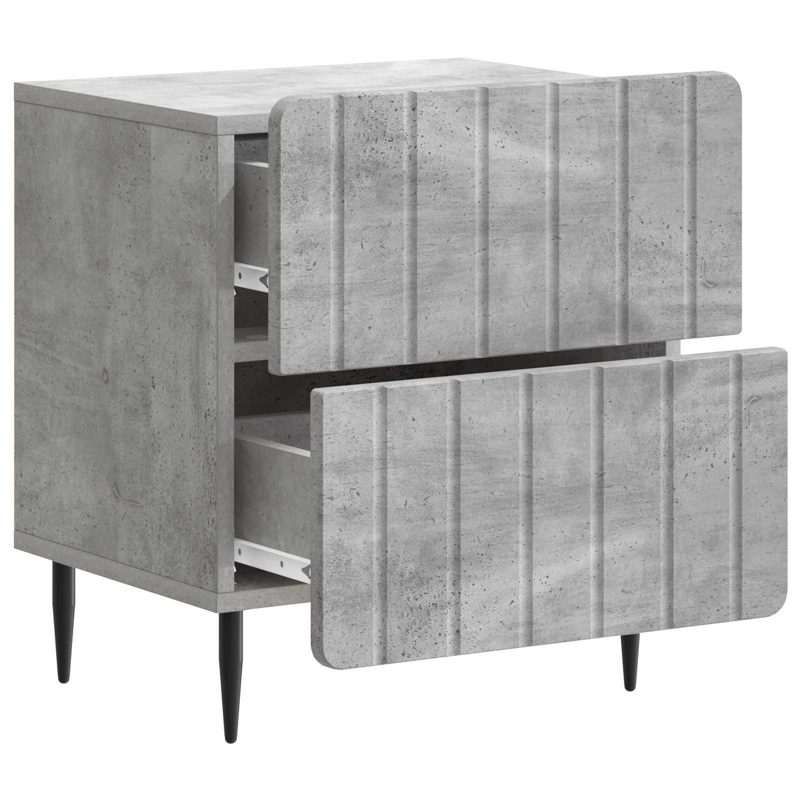 Armadio da Notte Grigio Cemento 43 x 34,5 x 49,5 cm | homemem39